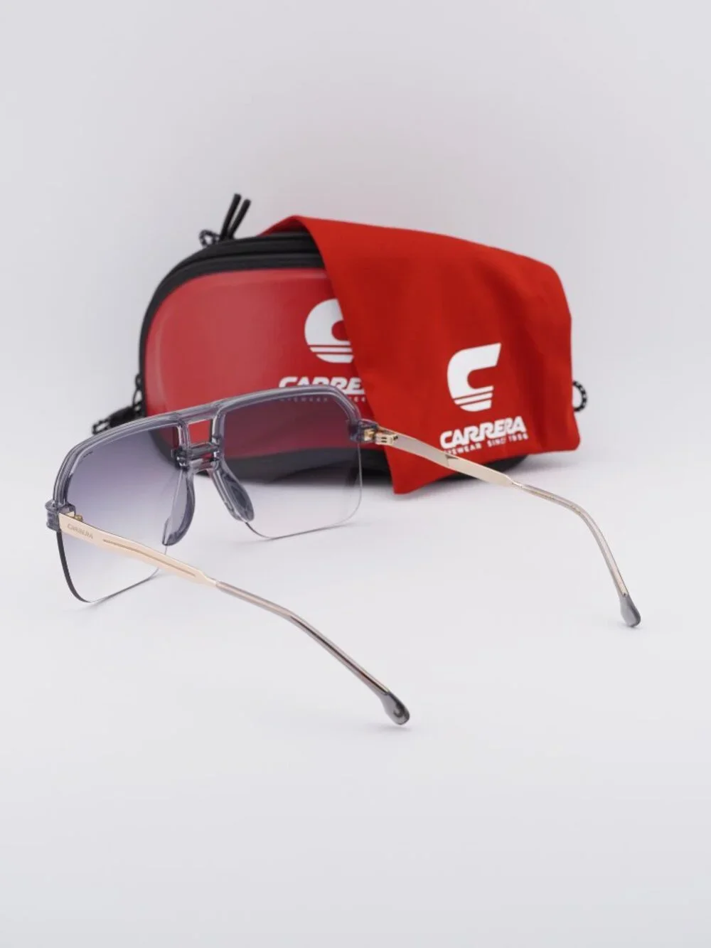 CARRERA 1066/S 0KB7 FQ Aviator Sunglasses - Grey / Gold Mirror